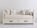 Canapé lit - Bois - 205 x 98 x 100 cm - Blanc crème - Style traditionnel