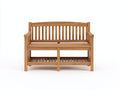 Banc de jardin - Bois - 136 x 63 x 91 cm - Marron naturel - Style classique fonctionnel