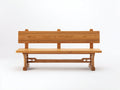 Banc de jardin - Bois - 176 x 64 x 91 cm - Marron ambré - Style rustique