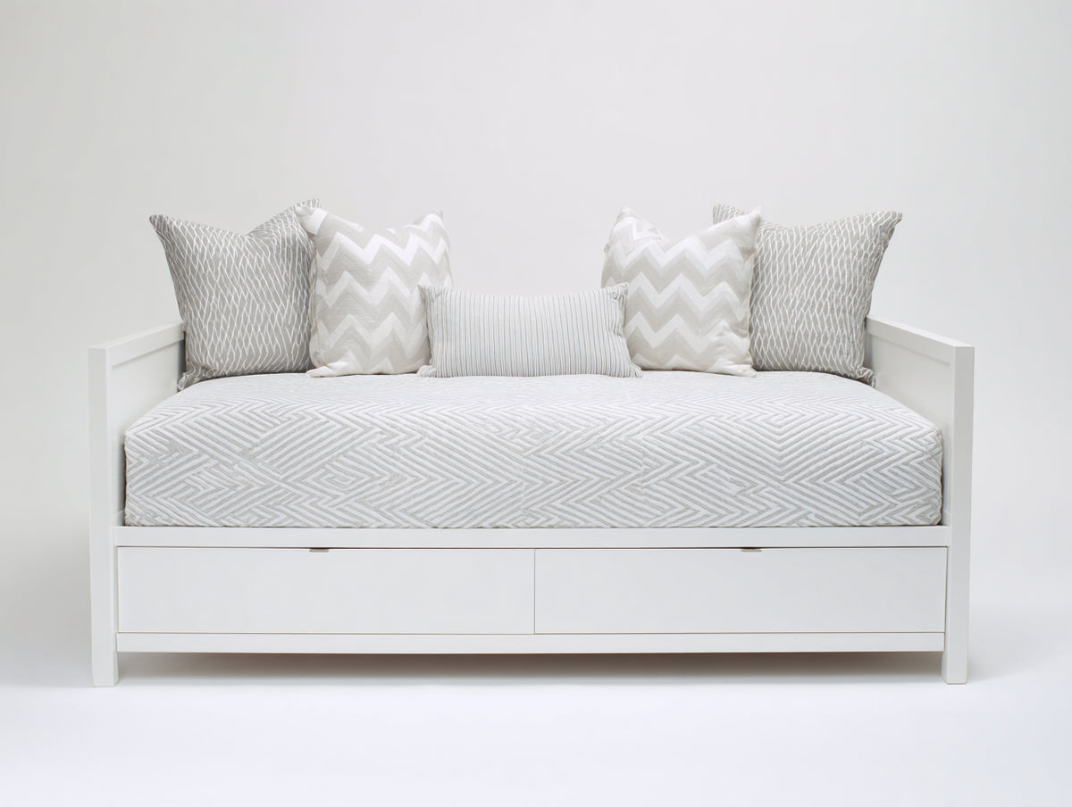 Canapé lit - Bois - 200 x 95 x 85 cm - Blanc - Style minimaliste