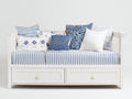 Canapé lit - Bois - 205 x 95 x 90 cm - Blanc - Style bord de mer