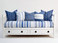 Canapé lit - Bois - 205 x 95 x 88 cm - Blanc - Style bord de mer