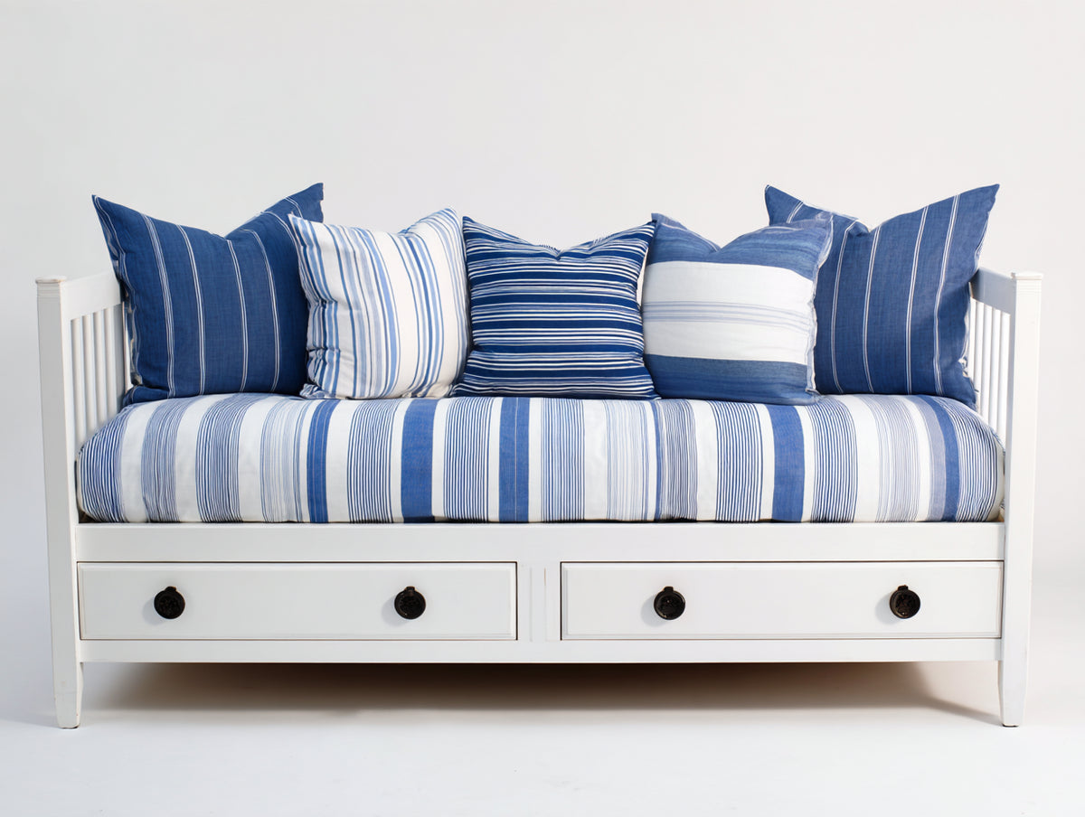 Canapé lit - Bois - 205 x 95 x 88 cm - Blanc - Style bord de mer