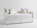 Canapé lit - Bois - 202 x 96 x 86 cm - Blanc - Style contemporain