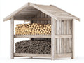Abri à bûches - Bois - 198 x 96 x 186 cm - Bois naturel clair - Style chalet