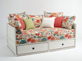 Canapé lit - Bois - 200 x 96 x 87 cm - Blanc ivoire - Style romantique