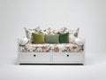 Canapé lit - Bois - 198 x 94 x 88 cm - Blanc - Style romantique