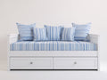 Canapé lit - Bois - 202 x 96 x 86 cm - Blanc - Style contemporain