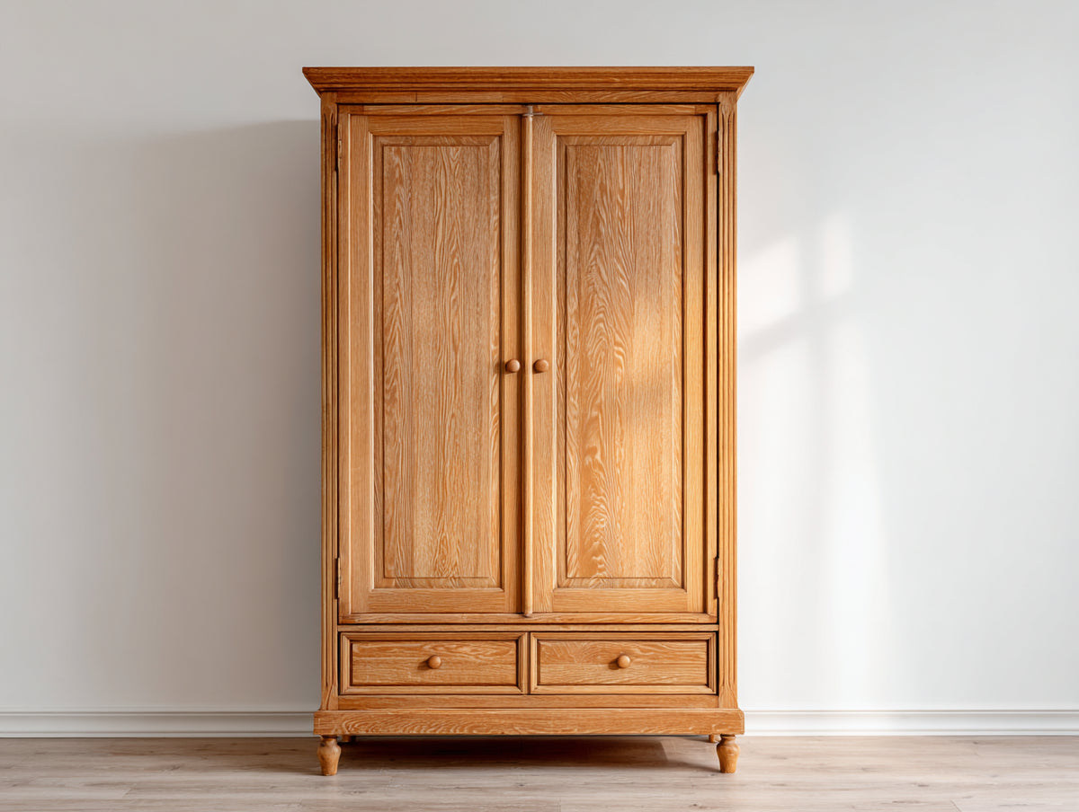 Armoire - Bois - 110 x 55 x 190 cm - Chêne naturel - Style classique