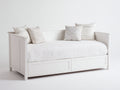Canapé lit - Bois - 205 x 98 x 90 cm - Blanc cassé - Style classique