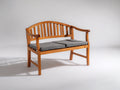 Banc de jardin - Bois-Tissu - 122 x 58 x 88 cm - Marron miel-Gris anthracite - Style classique