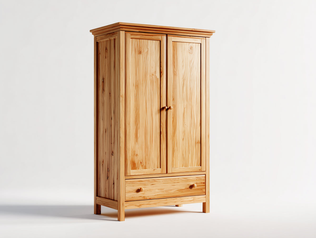 Armoire - Bois - 100 x 55 x 185 cm - Bois naturel - Style classique