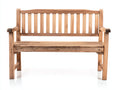 Banc de jardin - Bois - 132 x 59 x 88 cm - Marron clair - Style traditionnel