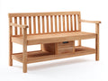 Banc de jardin - Bois - 160 x 63 x 92 cm - Marron clair - Style contemporain avec rangement