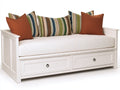 Canapé lit - Bois - 205 x 98 x 88 cm - Blanc cassé - Style classique