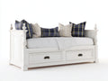 Canapé lit - Bois - 210 x 100 x 105 cm - Blanc ivoire - Style classique